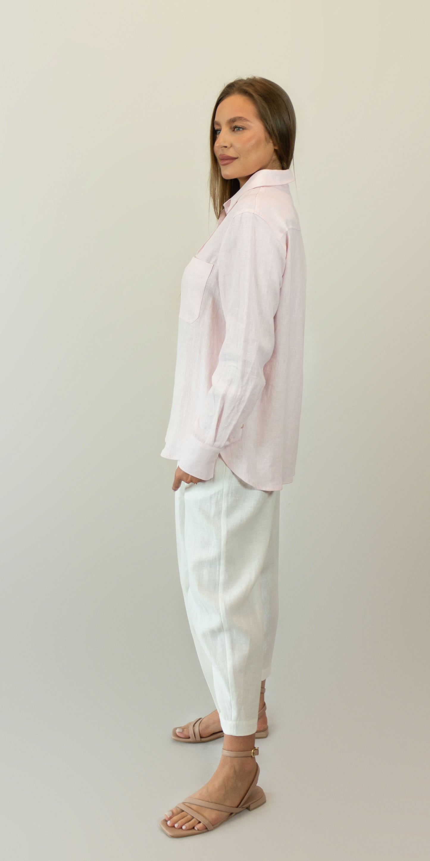 Soft pink linen shirt
