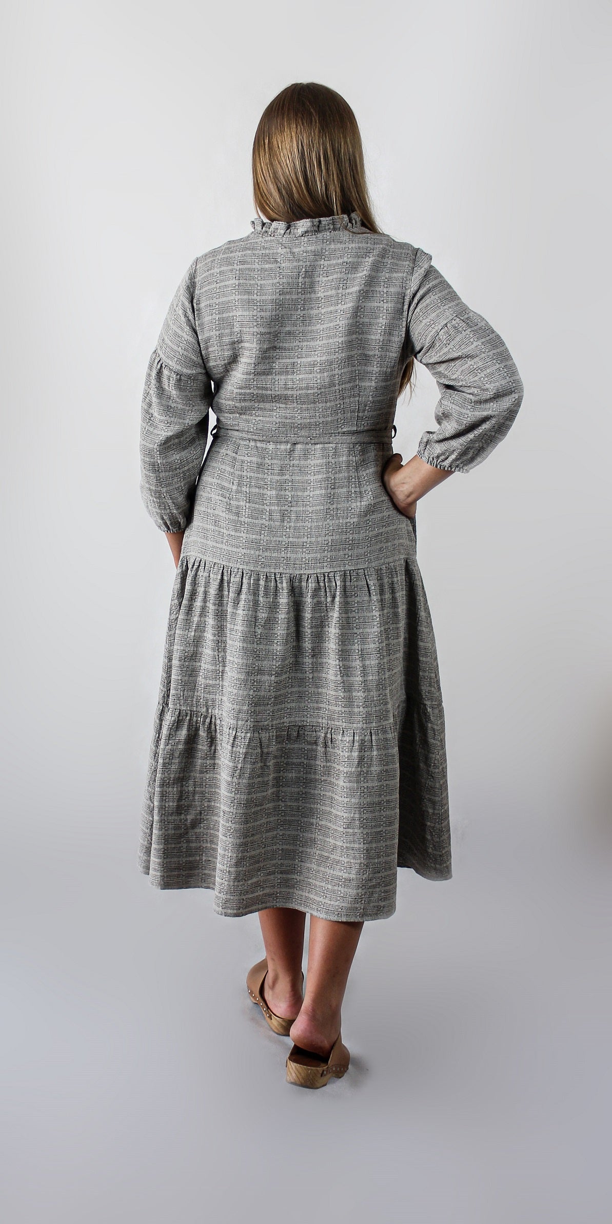 Folk style linen dress