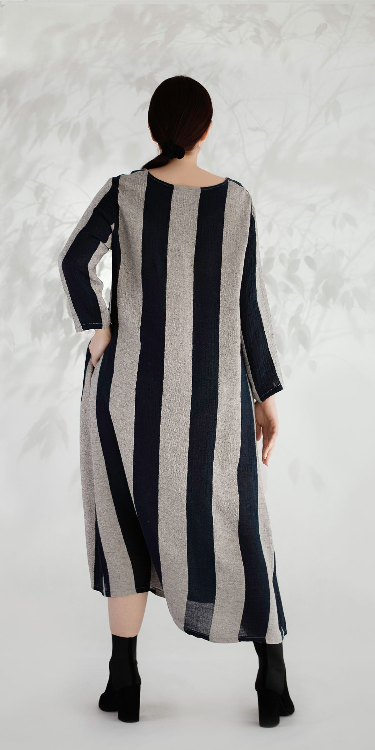 Striped trapeze dress