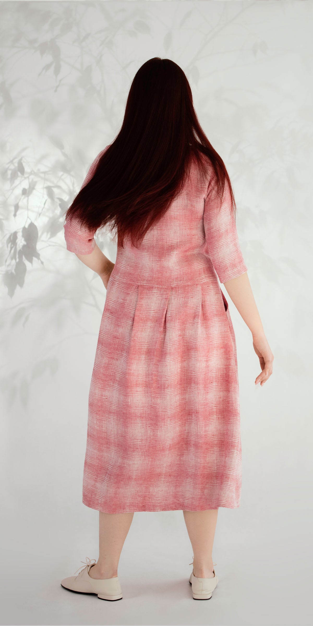 Checked linen dress