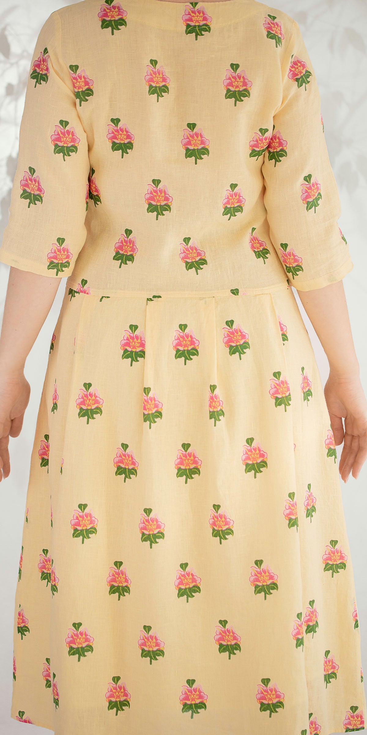 Floral linen dress